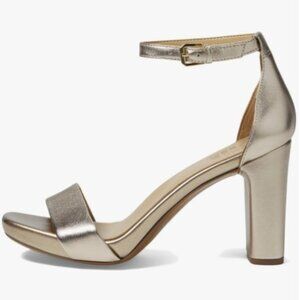 Naturalizer Joy Heel Light Bronze Metallic Leather - Size 8M (NWOT)